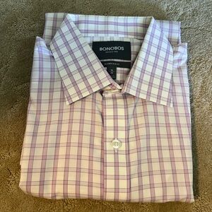 Bonobos Men's Lavender Plaid Dress Shirt